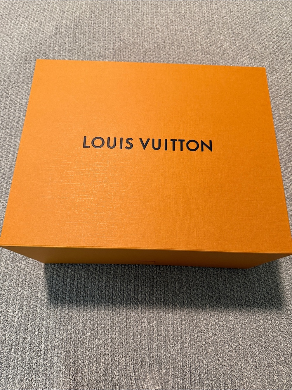 Louis Vuitton Orange Gift Box with Black Logo